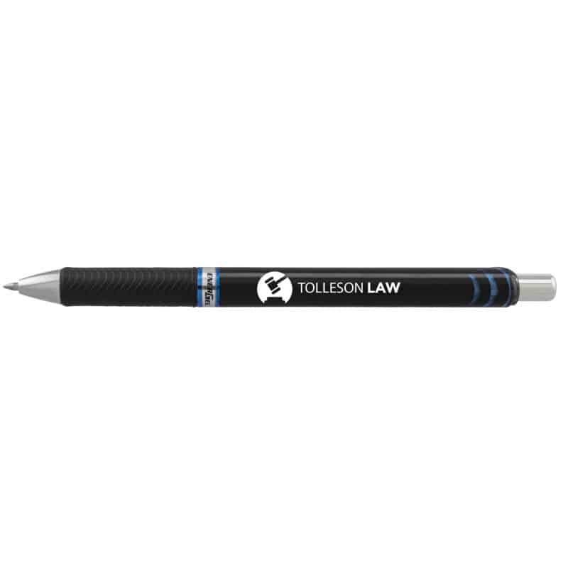 Custom Pentel EnerGel® Pro Gel Ink Pen - Black/Blue Ink