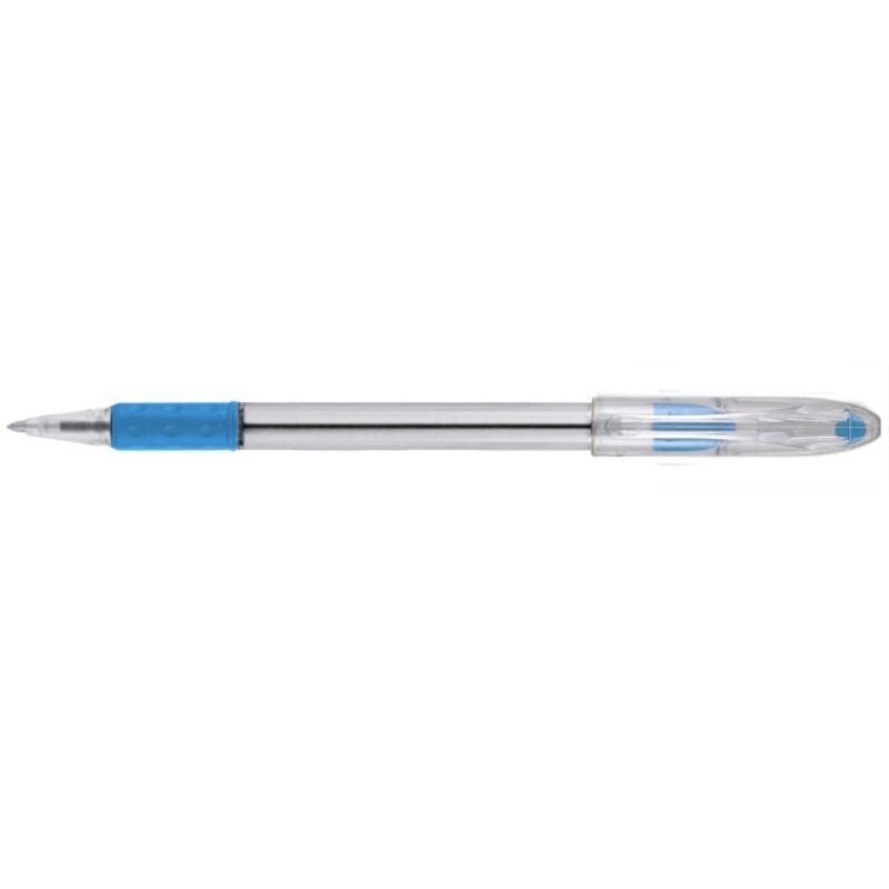 Custom R.S.V.P. Capped Ballpoint Pen - Sky Blue Trim/Black Ink - 1